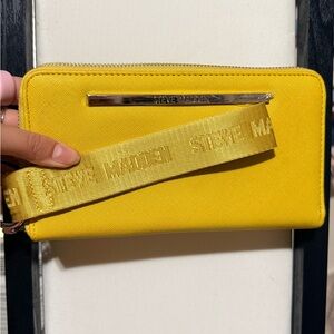Steve Madden Vibrant Lime Yellow Wristlet